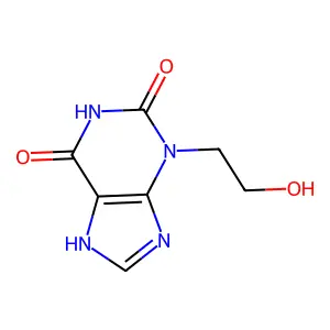 Xanthine, 3-(2-hydroxyethyl)- structure