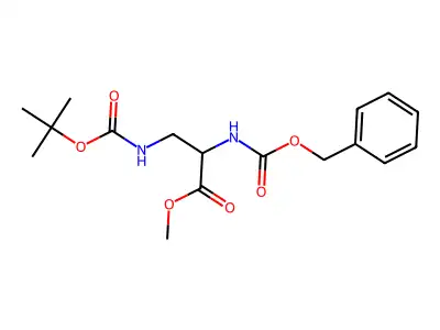 Methyl 2-[[(benzyloxy)carbonyl]amino]-3-[(tert-butoxycarbonyl)amino]propanoate structure