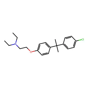 2-(4-(1-(4-Chlorophenyl)-1-methylethyl)phenoxy)-N,N-diethylethanamine structure
