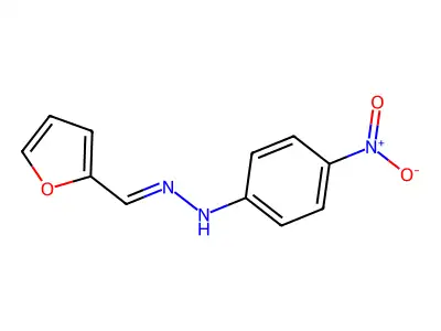 N-(furan-2-ylmethylideneamino)-4-nitroaniline structure