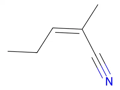 2-Pentenenitrile, 2-methyl-, (2Z)- structure