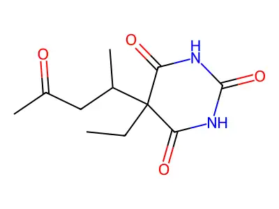 Barbituric acid, 5-ethyl-5-(1-methyl-3-oxobutyl)- structure
