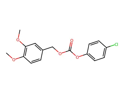(4-Chlorophenyl) (3,4-dimethoxyphenyl)methyl carbonate structure