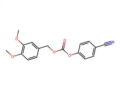(4-Cyanophenyl) (3,4-dimethoxyphenyl)methyl carbonate structure