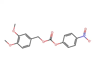 (3,4-Dimethoxyphenyl)methyl 4-nitrophenyl carbonate structure