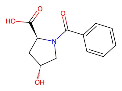 1-Benzoyl-4-hydroxypyrrolidine-2-carboxylic acid structure