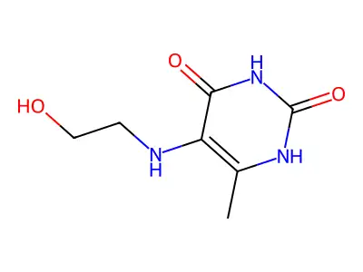 5-[(2-hydroxyethyl)amino]-6-methylpyrimidine-2,4(1H,3H)-dione structure