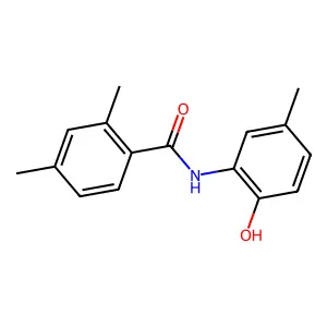 N-(2-hydroxy-5-methyl-phenyl)-2,4-dimethyl-benzamide structure