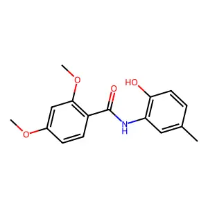 N-(2-hydroxy-5-methylphenyl)-2,4-dimethoxybenzamide structure