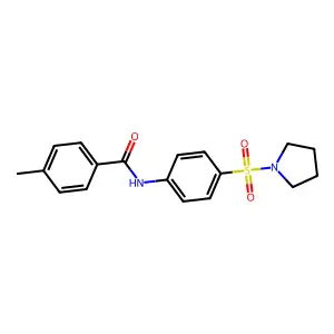 4-methyl-N-[4-(pyrrolidin-1-ylsulfonyl)phenyl]benzamide structure