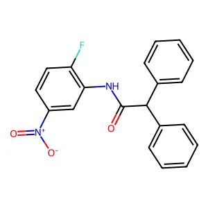 N-(2-fluoro-5-nitrophenyl)-2,2-diphenylacetamide structure