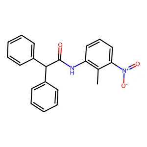 N-(2-methyl-3-nitrophenyl)-2,2-diphenylacetamide structure