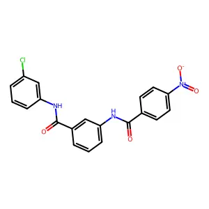 N-(3-chlorophenyl)-3-[(4-nitrobenzoyl)amino]benzamide structure