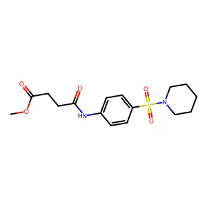 Methyl 4-oxo-4-{[4-(1-piperidinylsulfonyl)phenyl]amino}butanoate structure