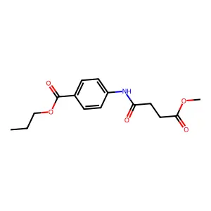 Propyl 4-[(4-methoxy-4-oxobutanoyl)amino]benzoate structure