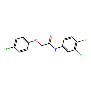 N-(4-bromo-3-chlorophenyl)-2-(4-chlorophenoxy)acetamide structure