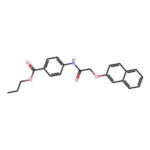 Propyl 4-{[(2-naphthyloxy)acetyl]amino}benzoate structure