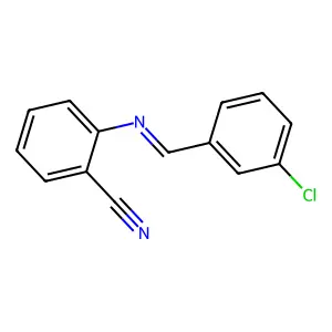 2-[(3-Chlorobenzylidene)amino]benzonitrile structure