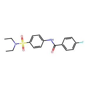 N-[4-(diethylsulfamoyl)phenyl]-4-fluorobenzamide structure