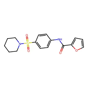 N-[4-(1-piperidinylsulfonyl)phenyl]-2-furamide structure