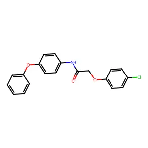 2-(4-chlorophenoxy)-N-(4-phenoxyphenyl)acetamide structure