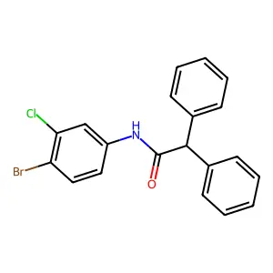 N-(4-bromo-3-chlorophenyl)-2,2-diphenylacetamide structure