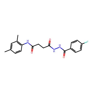 N-(2,4-dimethylphenyl)-4-[2-(4-fluorobenzoyl)hydrazino]-4-oxobutanamide structure