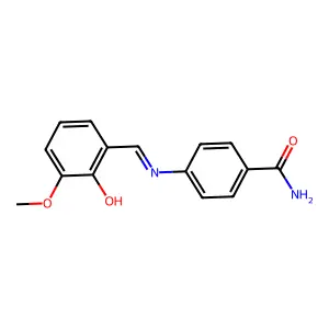 4-[(2-Hydroxy-3-methoxybenzylidene)amino]benzamide structure