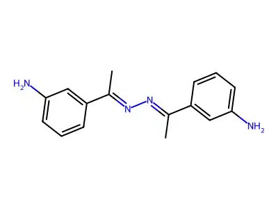 3,3'-((1E,1'E)-hydrazine-1,2-diylidenebis(ethan-1-yl-1-ylidene))dianiline structure