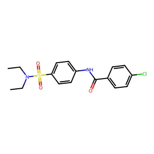 4-chloro-N-[4-(diethylsulfamoyl)phenyl]benzamide structure