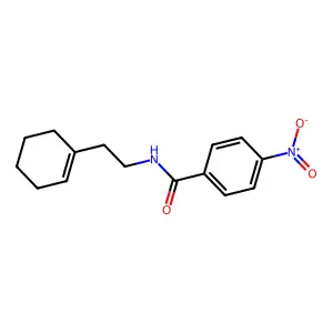 N-[2-(cyclohexen-1-yl)ethyl]-4-nitrobenzamide structure
