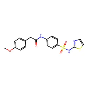2-(4-methoxyphenyl)-N-{4-[(1,3-thiazol-2-ylamino)sulfonyl]phenyl}acetamide structure
