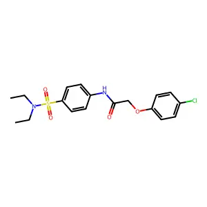 2-(4-chlorophenoxy)-N-[4-(diethylsulfamoyl)phenyl]acetamide structure