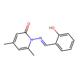 1-[[(2-Hydroxyphenyl)methylene]amino]-4,6-dimethyl-2(1H)-pyridinone structure