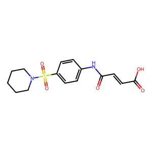 4-Oxo-4-[4-(1-piperidylsulfonyl)anilino]but-2-enoic acid structure