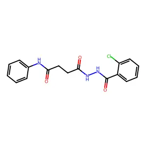 4-[2-(2-chlorobenzoyl)hydrazino]-4-oxo-N-phenylbutanamide structure