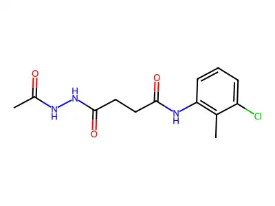4-(2-acetylhydrazinyl)-N-(3-chloro-2-methylphenyl)-4-oxobutanamide structure