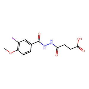 4-[2-(3-Iodo-4-methoxybenzoyl)hydrazino]-4-oxobutanoic acid structure