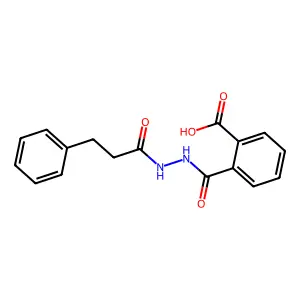 2-{[2-(3-Phenylpropanoyl)hydrazino]carbonyl}benzoic acid structure