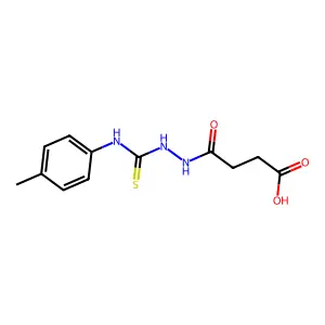 4-Oxo-4-(2-(p-tolylcarbamothioyl)hydrazinyl)butanoic acid structure