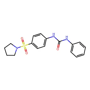 1-Phenyl-3-(4-pyrrolidin-1-ylsulfonylphenyl)urea structure