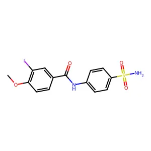 3-碘-4-甲氧基-N-(4-氨磺酰基苯基)苯甲酰胺 structure