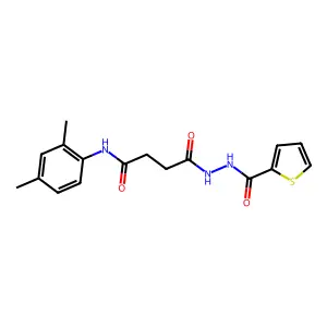N-(2,4-dimethylphenyl)-4-oxo-4-[2-(2-thienylcarbonyl)hydrazino]butanamide structure