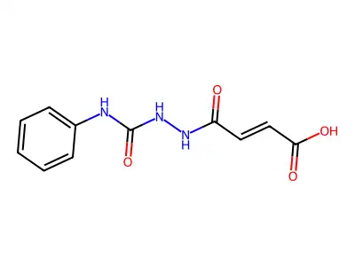 (E)-4-[2-(Anilinocarbonyl)hydrazino]-4-oxo-2-butenoic acid structure