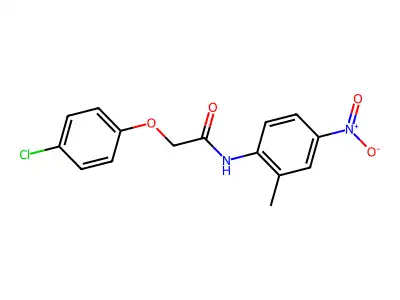 2-(4-chlorophenoxy)-N-(2-methyl-4-nitrophenyl)acetamide structure