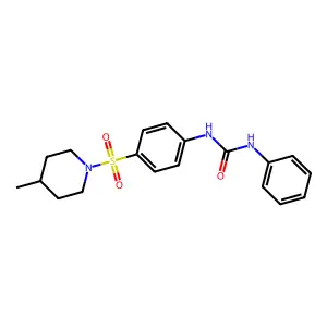 N-{4-[(4-methyl-1-piperidinyl)sulfonyl]phenyl}-N'-phenylurea structure