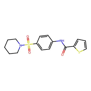 N-(4-piperidin-1-ylsulfonylphenyl)thiophene-2-carboxamide structure