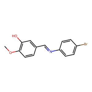 5-{[(4-Bromophenyl)imino]methyl}-2-methoxyphenol structure