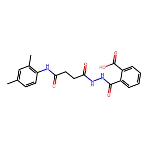 2-({2-[4-(2,4-Dimethylanilino)-4-oxobutanoyl]hydrazino}carbonyl)benzoic acid structure