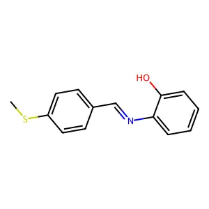 2-{[4-(Methylsulfanyl)benzylidene]amino}phenol structure